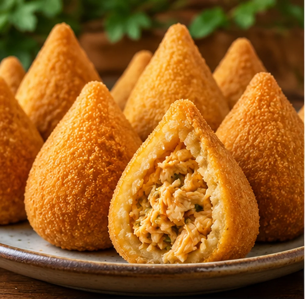 Imagem demonstrativa de coxinhas brasileiras